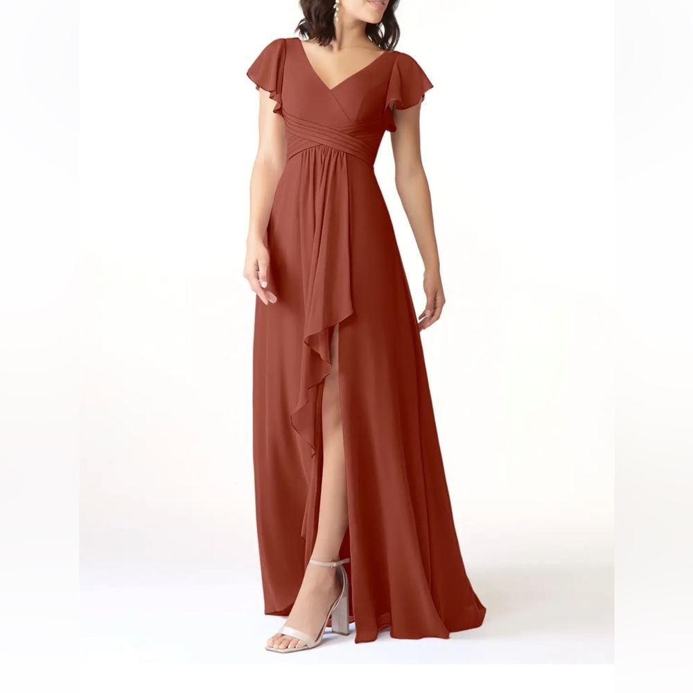 Azazie Omari Bridesmaid Dress in Auburn